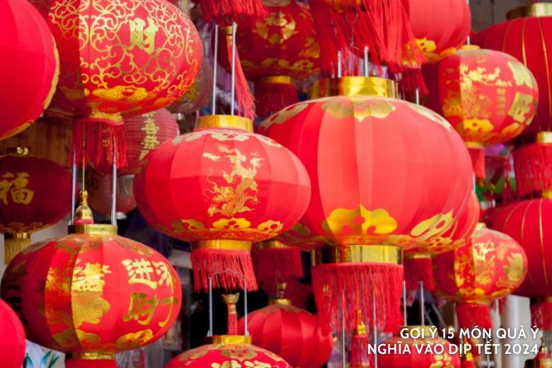 Đèn lồng đỏ ngày tết tượng trưng cho sự may mắn. (Ảnh: sưu tầm)