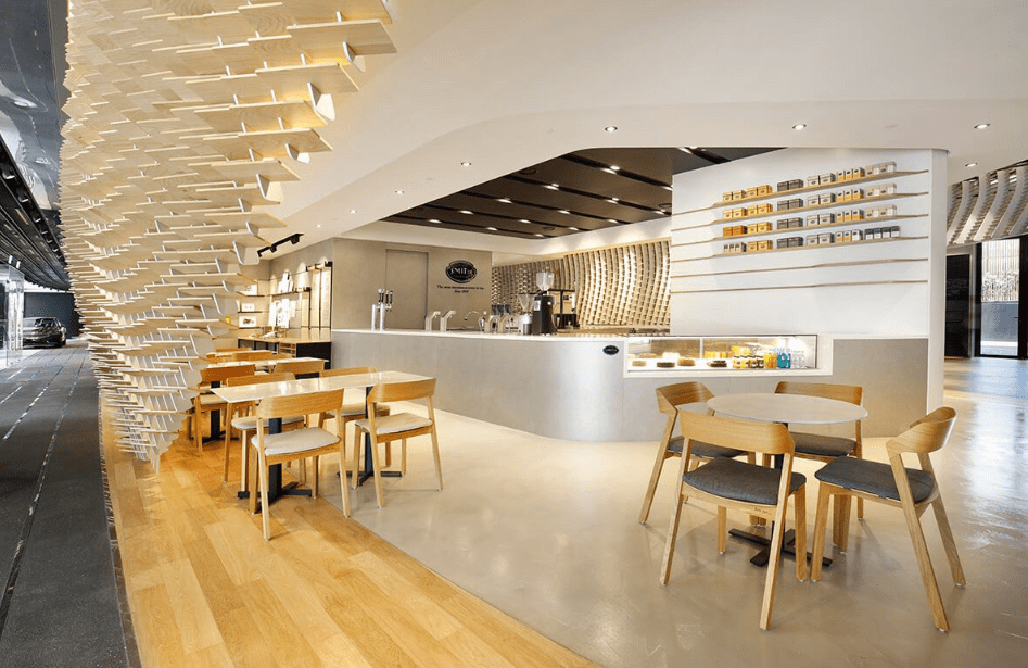 Diện mạo hiện đại và không gian rộng mở của quán trà Smith Teamaker (Ảnh: sưu tầm)