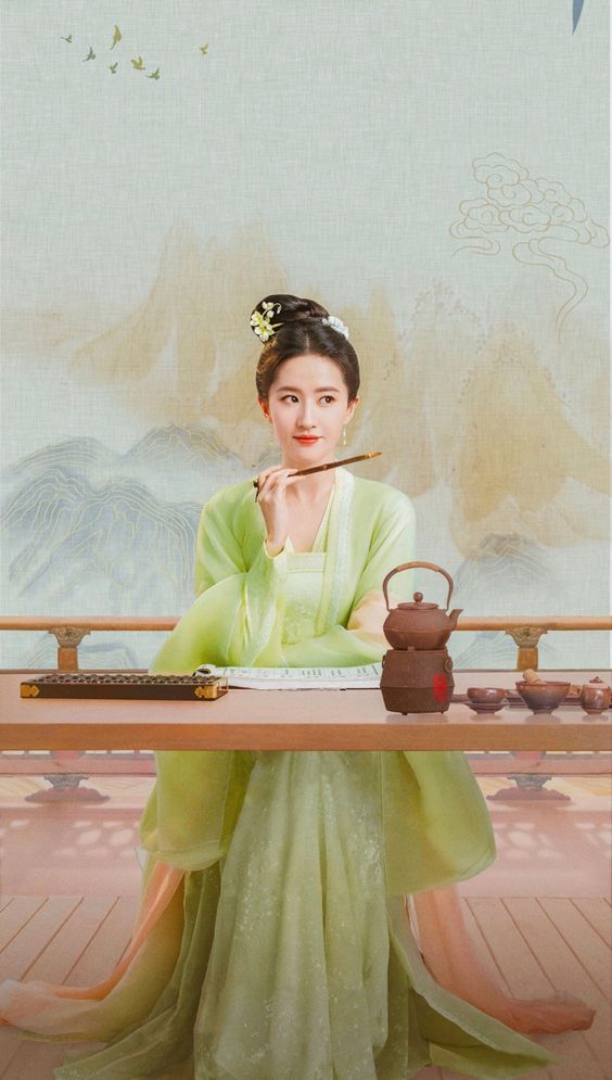 Trà nương Triệu Phán Nhi - nữ chủ xinh đẹp, đa tài, đa nghệ của quán trà nổi tiếng bậc nhất Biện Kinh (Ảnh: sưu tầm)