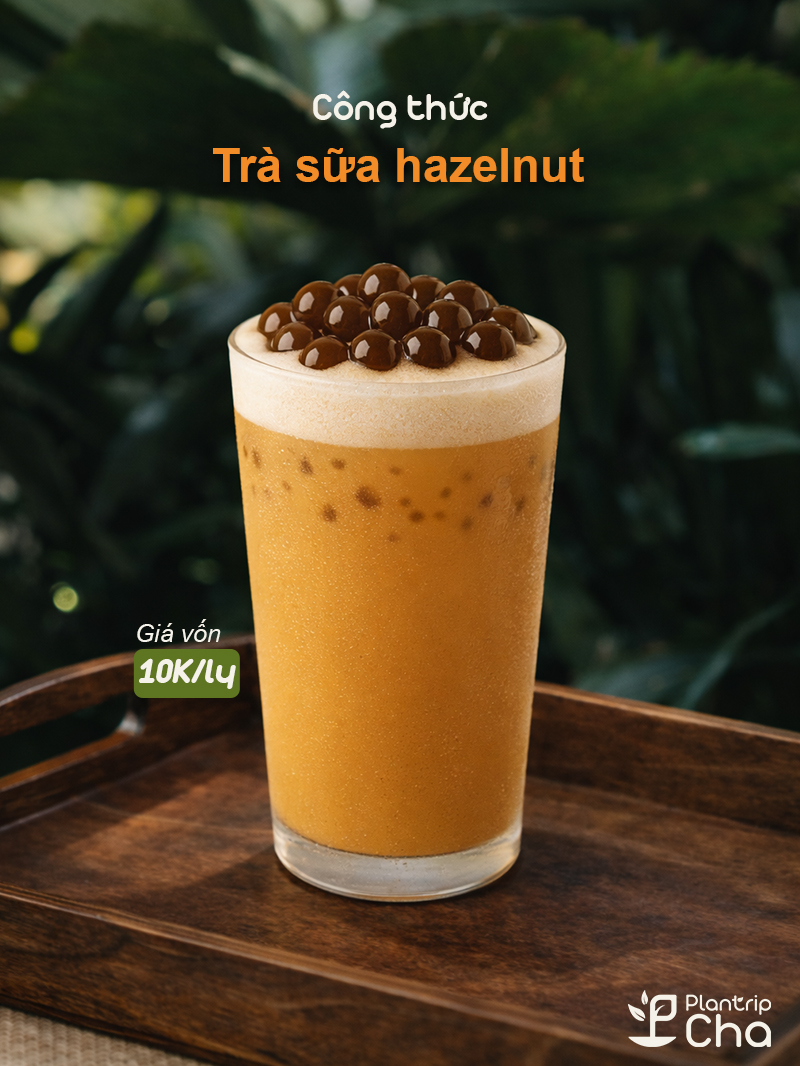 Trà sữa hazelnut.