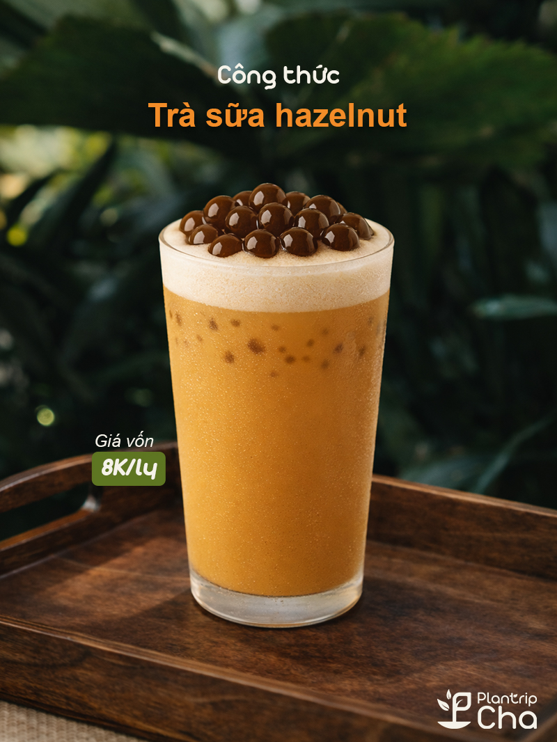 Trà sữa hazelnut.