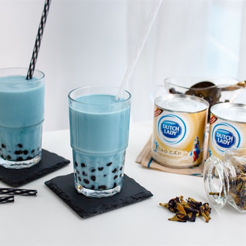 trà sữa hoa đậu biếc