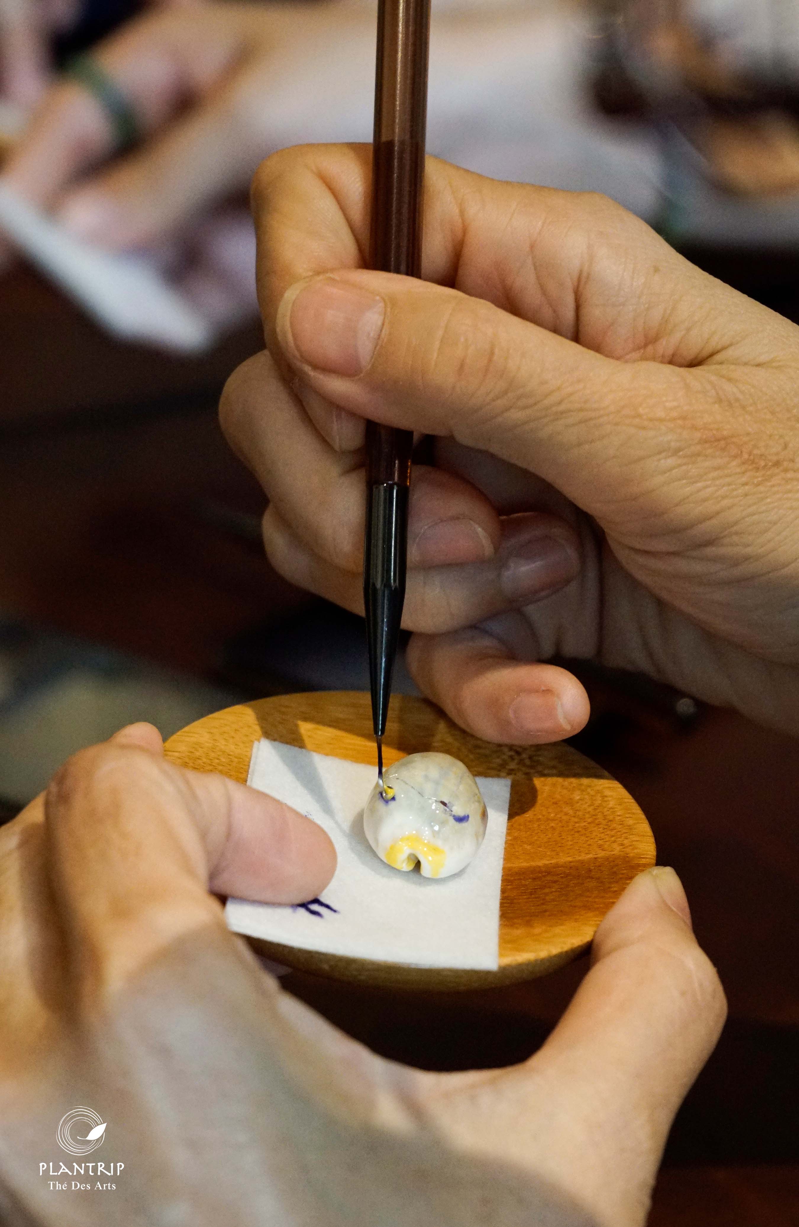 Nét vẽ có vụng về, nhưng cũng ra được hình hài một bé Tea Monster đáng yêu được tạo nên từ workshop - Chị Mộc Duyên.