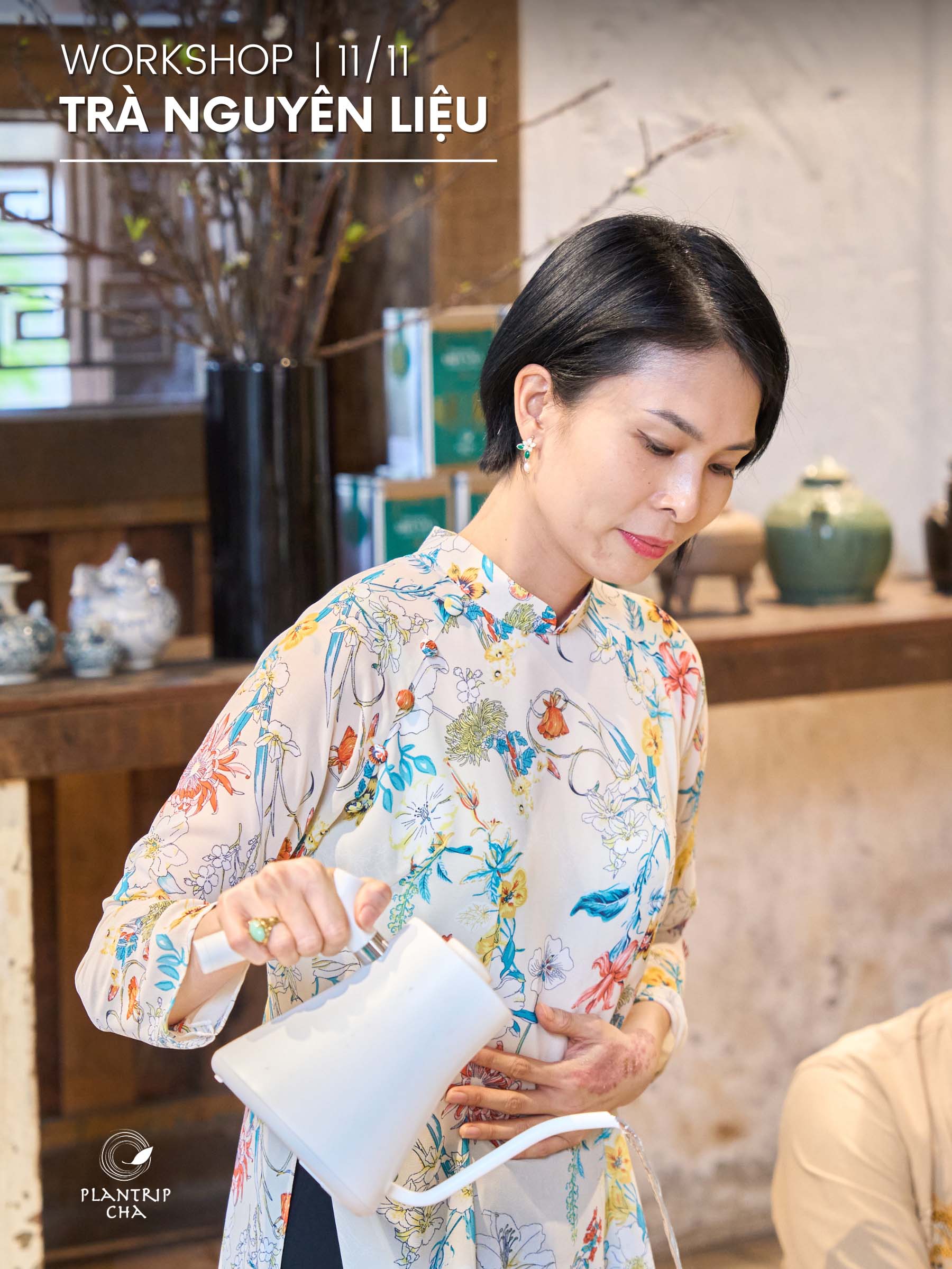 Tea specialist Kim Thanh sẽ trực tiếp chia sẻ về trà trong buổi workshop
