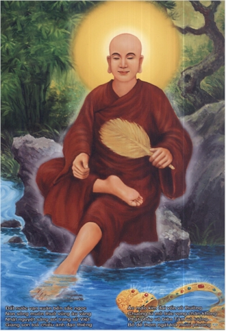 Tranh họa chân dung Phật Hoàng Trần Nhân Tông