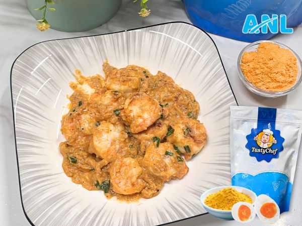 Tôm chiên sốt trứng muối
