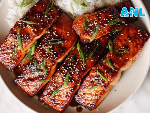 Cá hồi sốt teriyaki