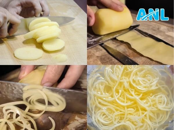 Cắt khoai tây thành sợi