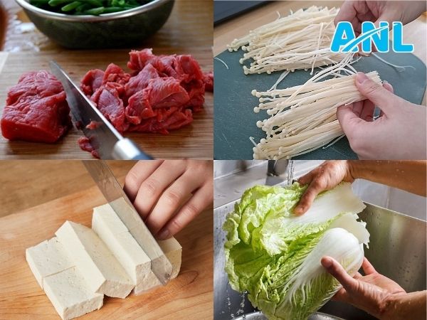 Sơ chế nguyên liệu nhúng lẩu