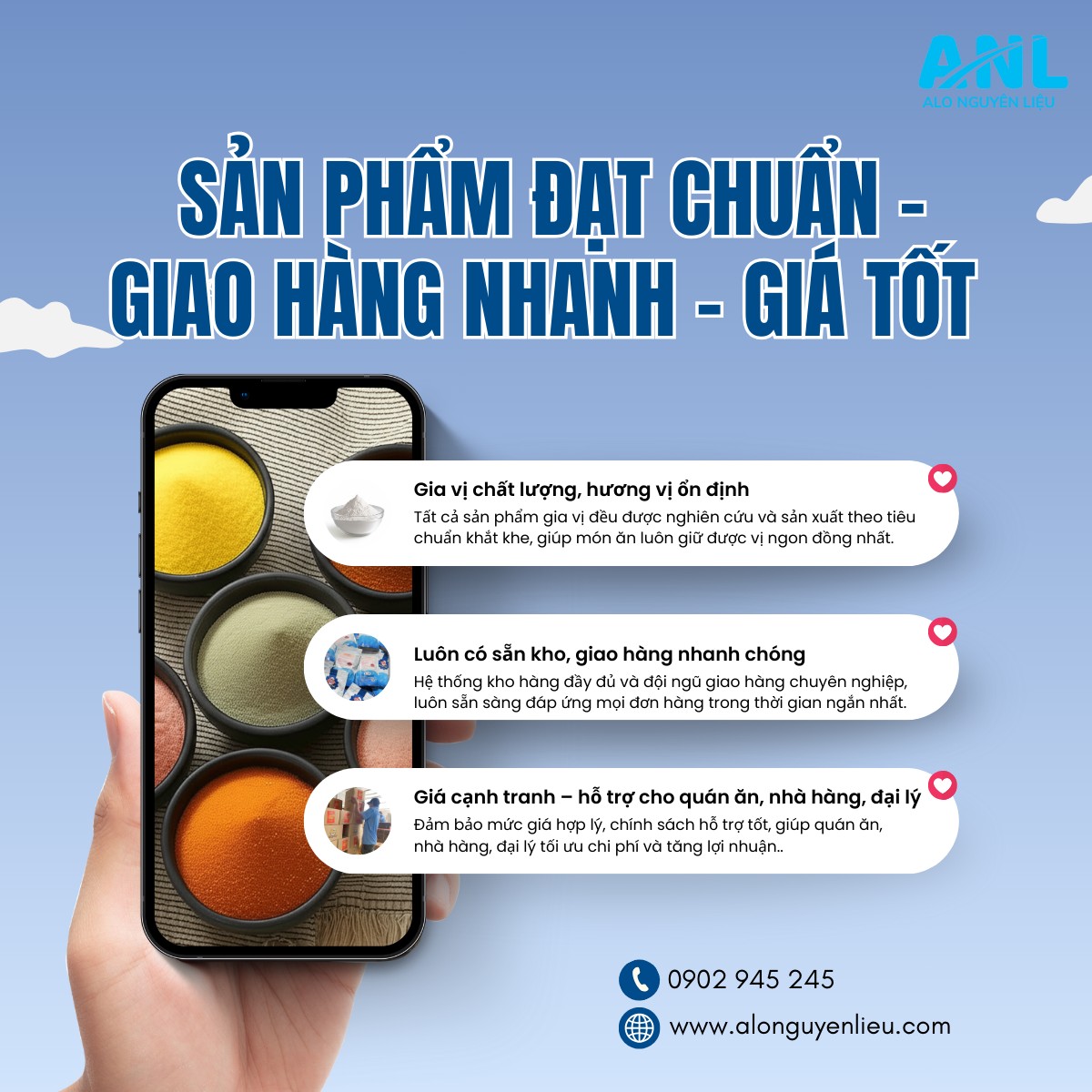 Địa chỉ mua bột gia vị