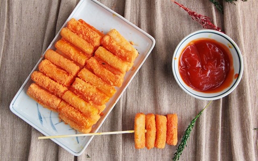 bột phô mai với bánh gạo