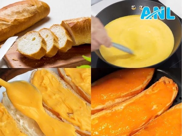 Cách làm bánh mì nướng sốt trứng muối