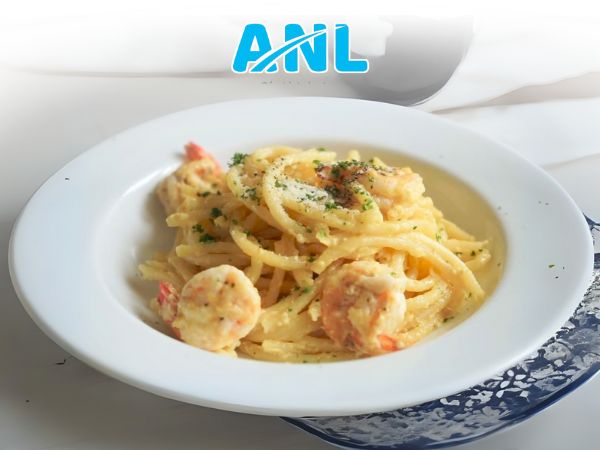 Mì Ý tôm sốt kem