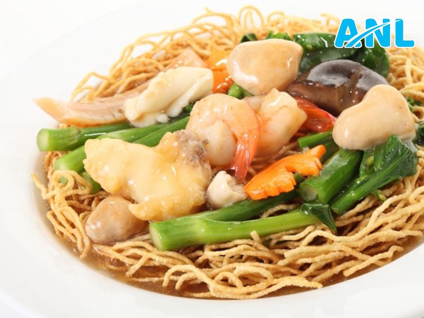 Thành phẩm mì xào giòn hải sản