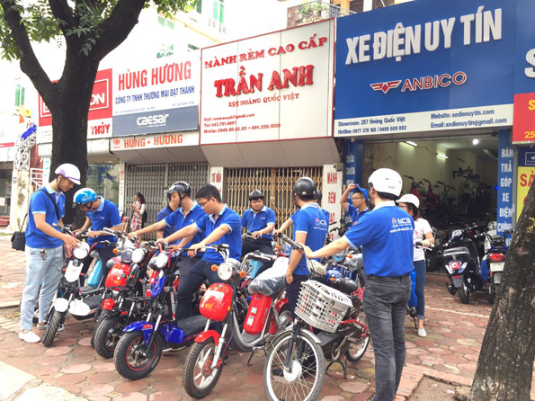 Cửa hàng xe đạp điện ở Tây Hồ, Hà Nội