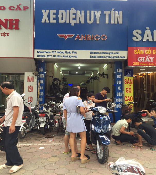 Cửa hàng xe đạp điện ở Ba Đình, Hà Nội