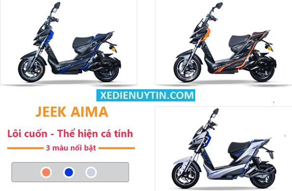 Xe điện Jeek Aima mầu bạc