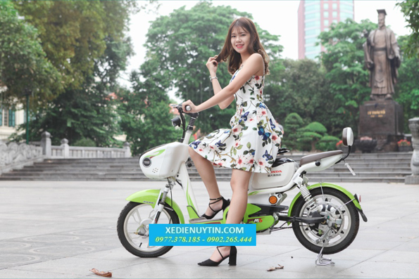 Xe đạp điện Honda M6 xanh cốm