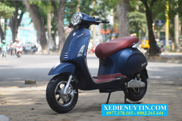 Xe máy điện Vespa Napoli S mầu xanh