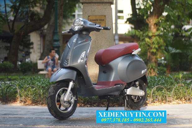 Xe máy điện Vespa Napoli S mầu ghi