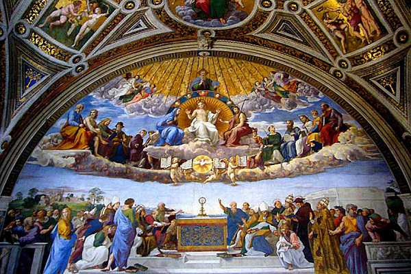 Vatican - buc tranh tren tran nha