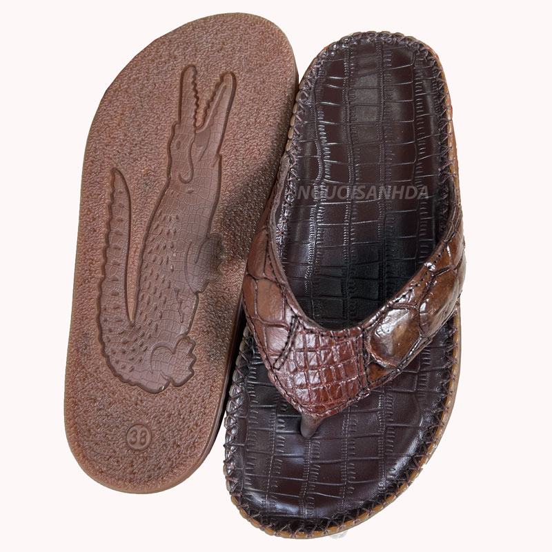 Dép kẹp da cá sấu