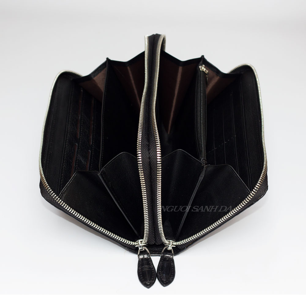 Ví nữ cầm tay da cá sấu thật Người Sành Da