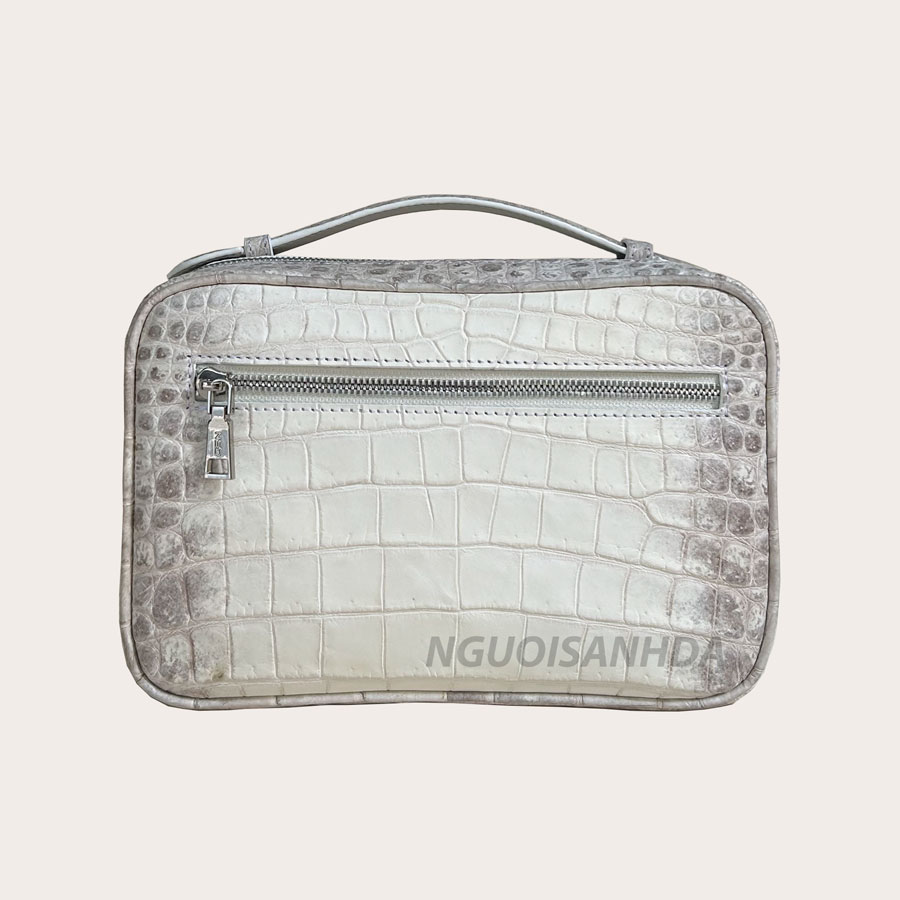 Túi Golf da cá sấu nam bạch tạng