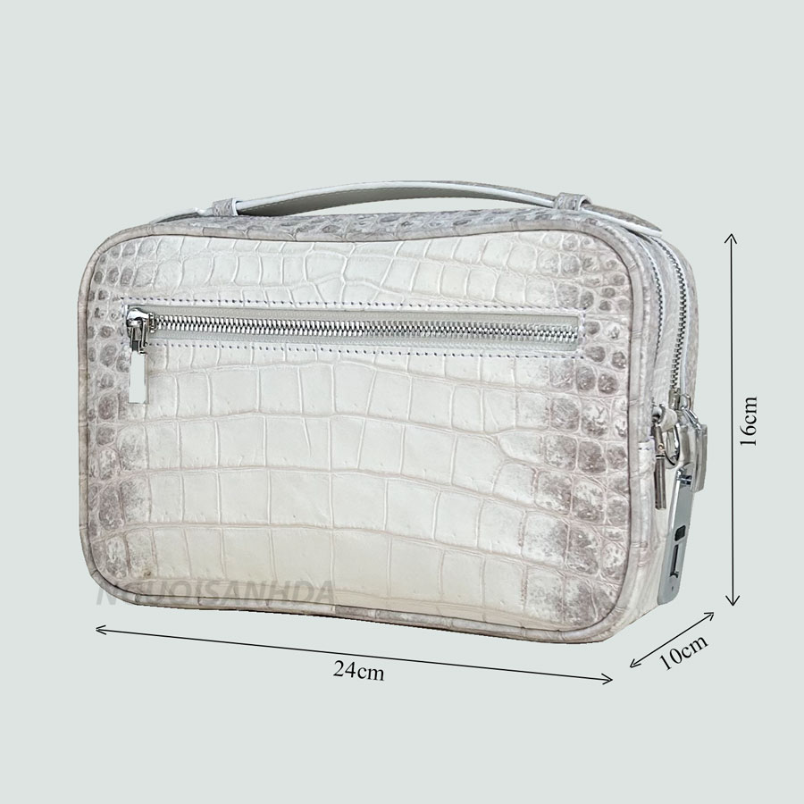 Túi Golf da cá sấu nam bạch tạng