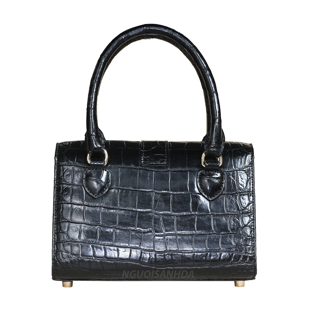 Túi xách nữ da cá sấu màu đen da bụng