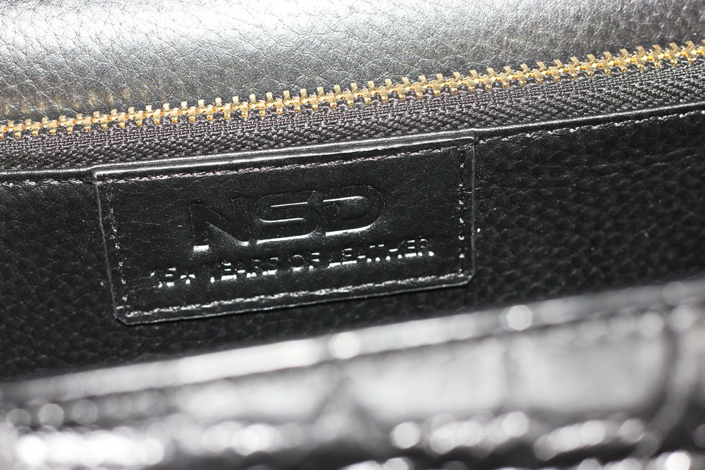 Túi xách nữ da cá sấu màu đen da bụng