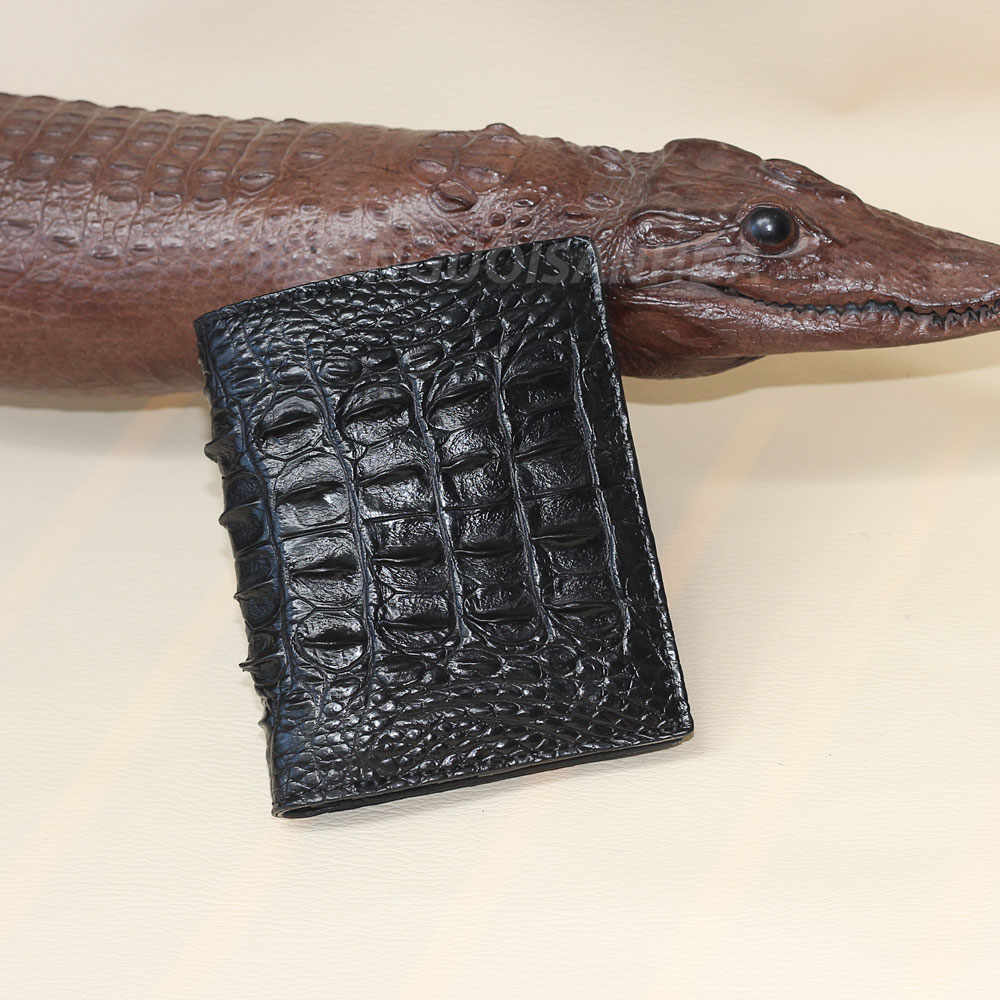 VÍ nam da cá sấu màu đen