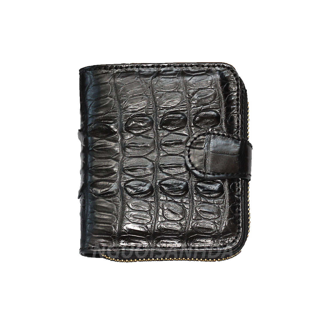 Ví nữ da cá sấu mini màu đen