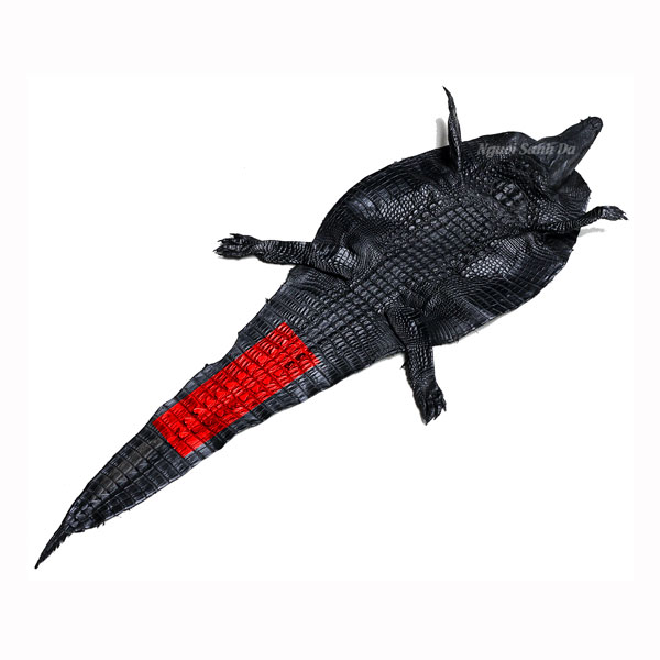 Phần da làm mặt ví gai đuôi cá sấu