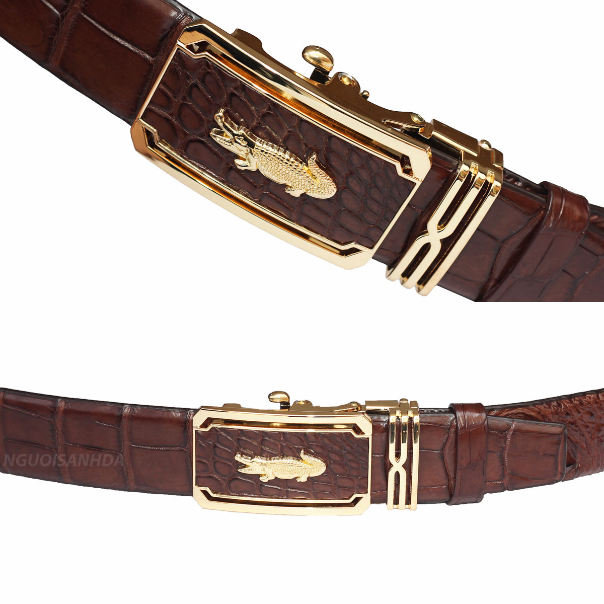 mặt khóa thắt lưng da cá sấu