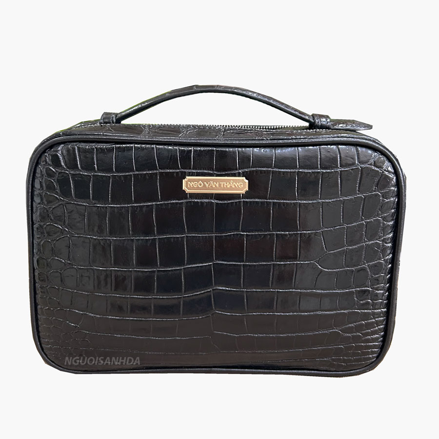 Túi Golf da cá sấu gắn Tag tên