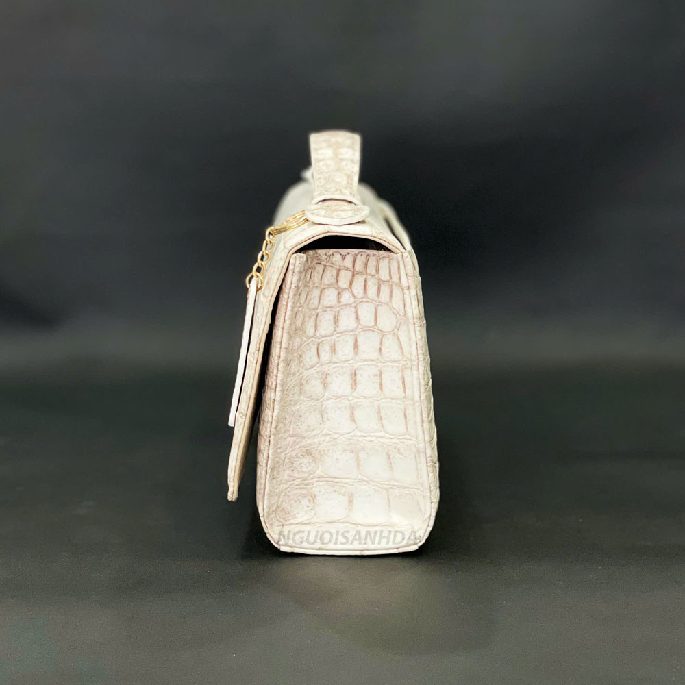 Túi xách nữ da cá sấu bạch tạng