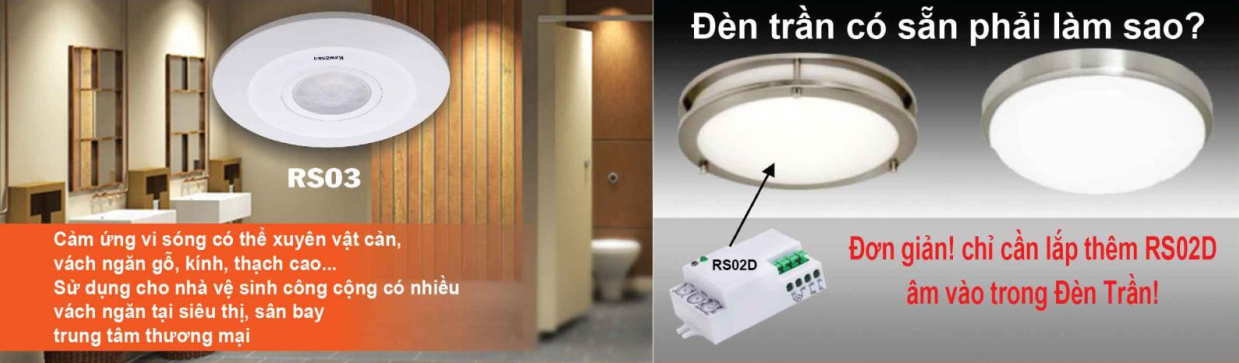 Hướng dẫn lắp đặt công tắc cảm ứng vi sóng rada rs02d