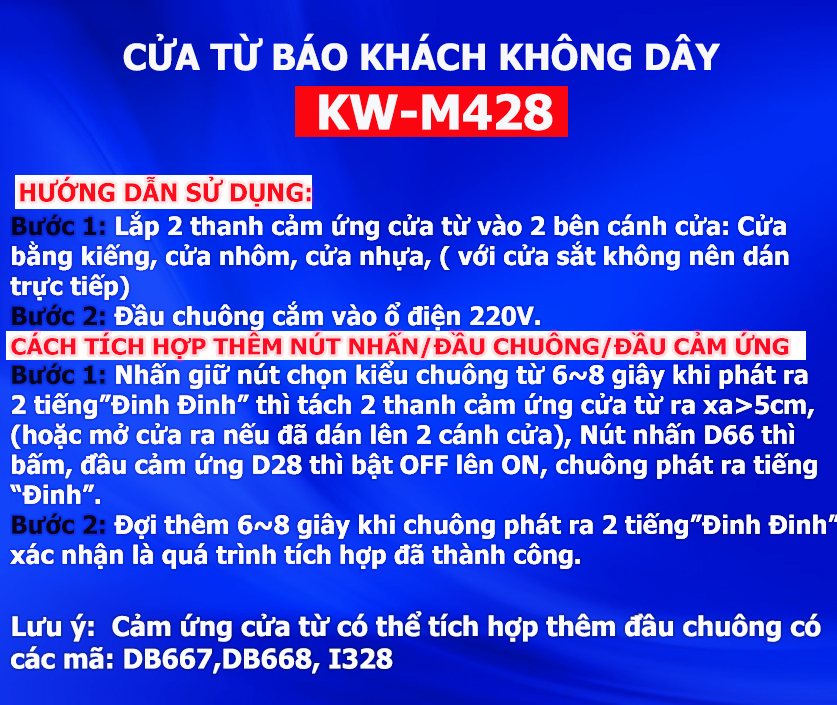 Cửa từ báo động mở cửa đột nhập kawa m428