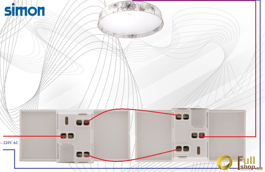 Cách lắp công tắc cầu thang 2 vị trí điều khiển 1 bóng đèn