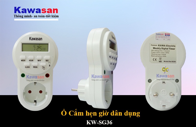 Ổ cắm đa năng hẹn giờ tự động SG36