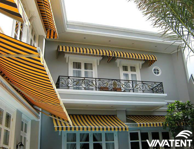 mái hiên di động cho biệt thự