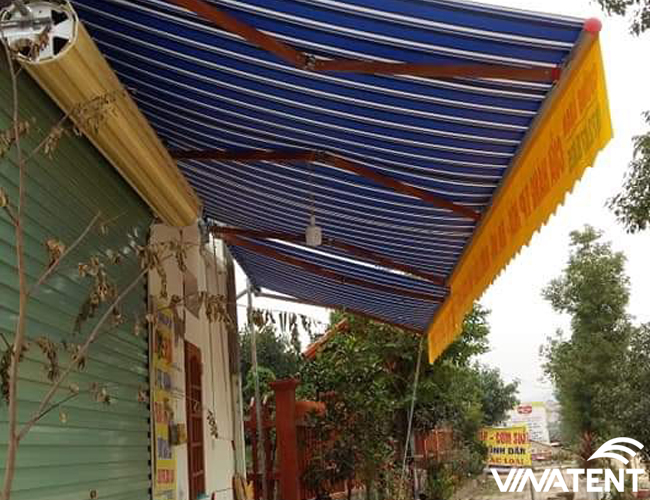 mái hiên di động sử dụng cho quán tạp hóa