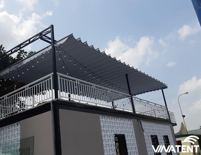 Mái xếp di động sân thượng