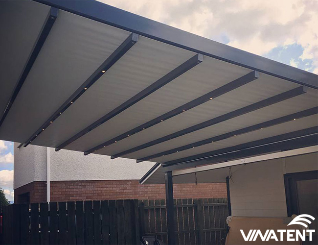 mái xếp khung nhôm cao cấp