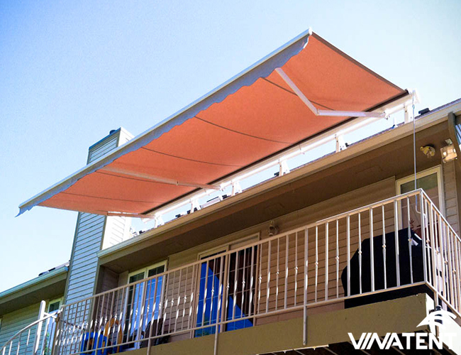 sử dụng mái hiên di động cho hành lang ban công