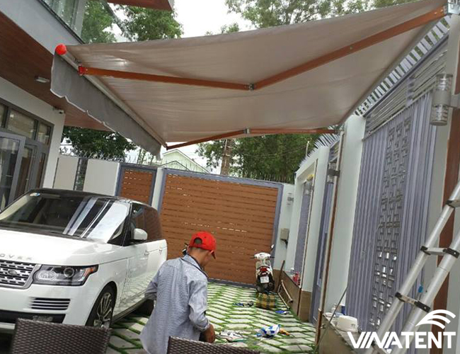 thi công mái hiên di động tại Hà Nội