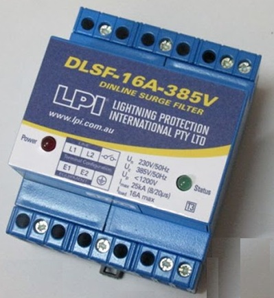 thiết bị cắt lọc sét 1 pha,  DLSF 16A 385V LPI