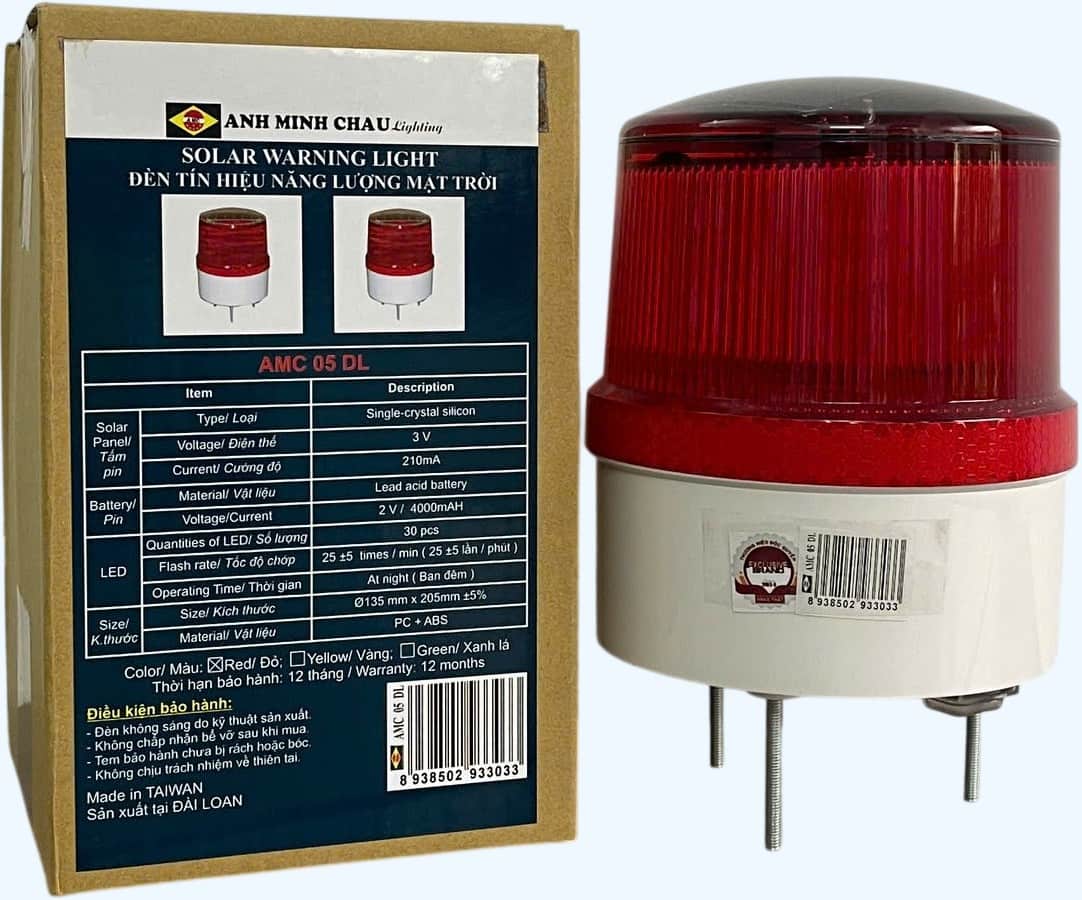 Bảng giá đèn báo không năng lượng mặt trời AMC 05DL