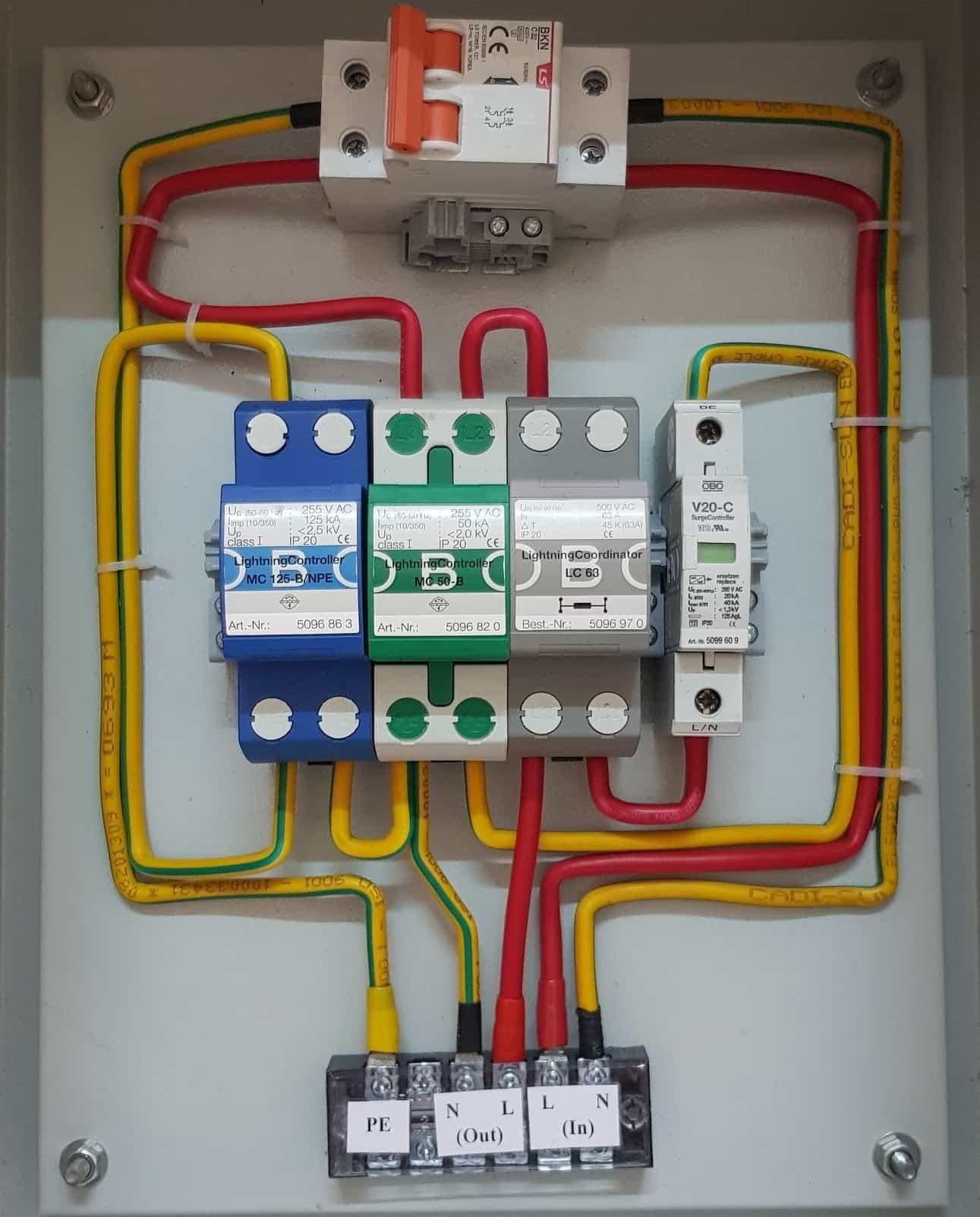 Báo giá tủ cắt lọc sét 1 pha OBO